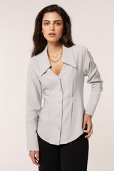 ALBA GREY BLOUSE