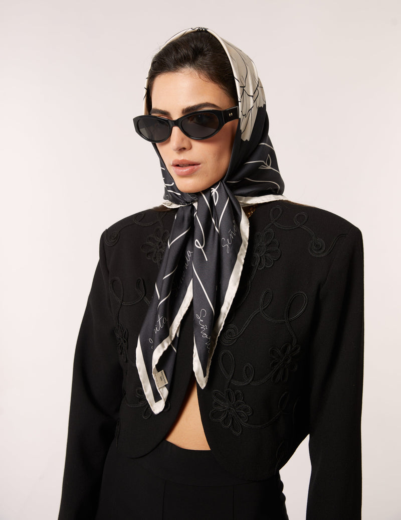 LUISA BLACK SCARF