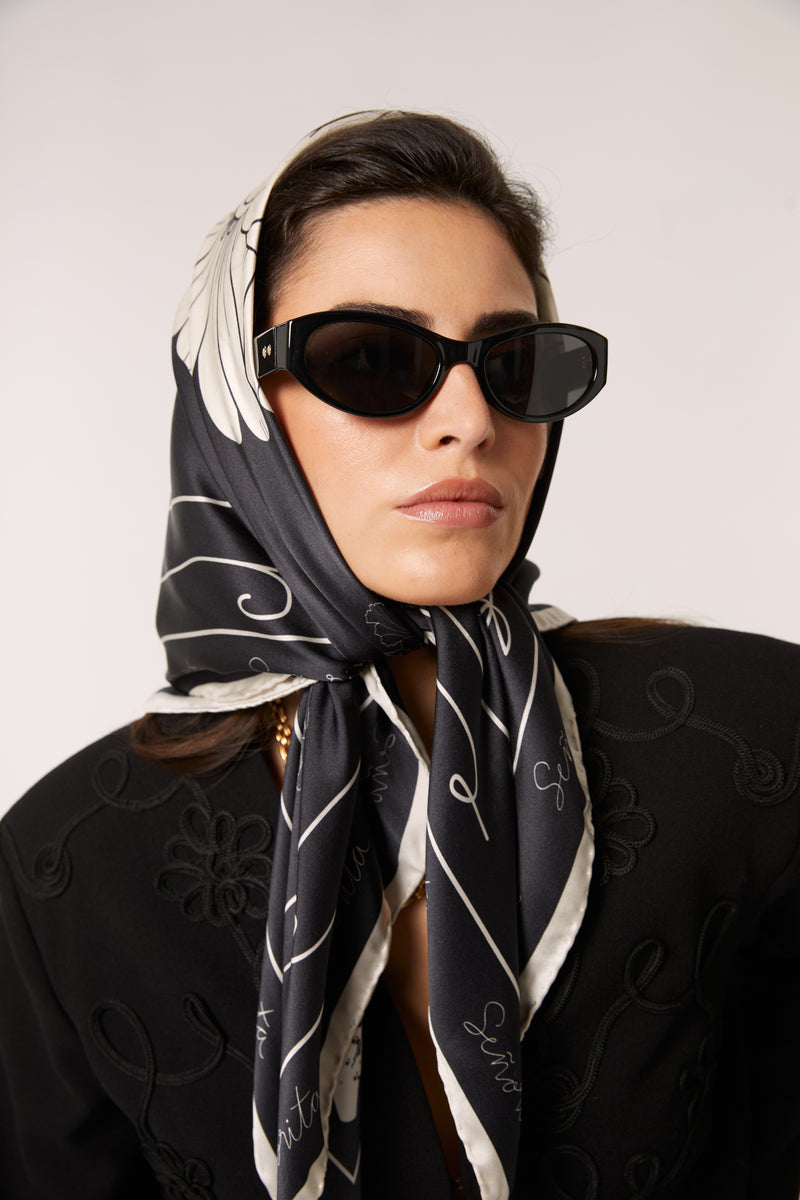 LUISA BLACK SCARF