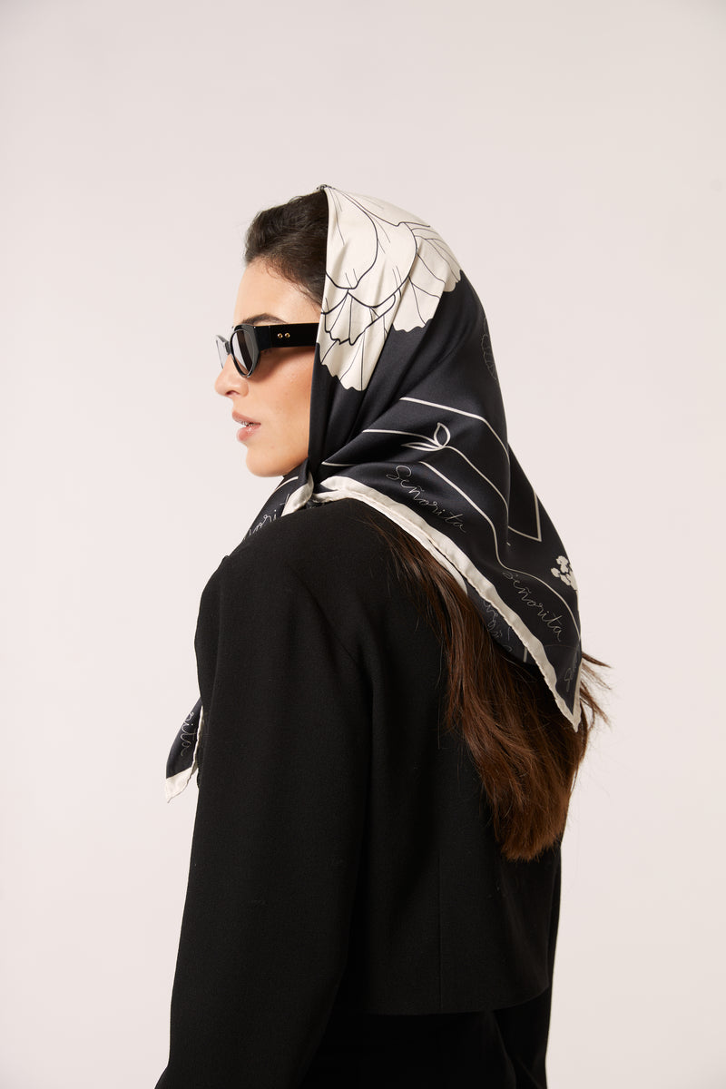 LUISA BLACK SCARF